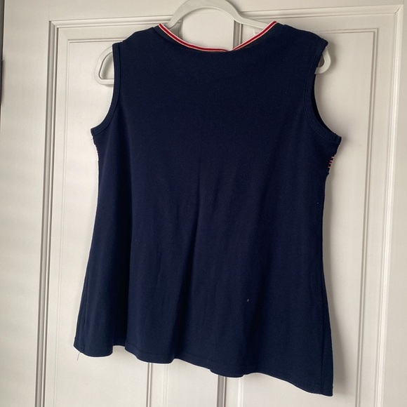 Take Nine Vintage Navy Sleeveless Tank Top with Striped Maternity - medium - Picture 5 of 5